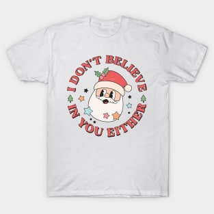 Retro Christmas Funny Santa T-Shirt